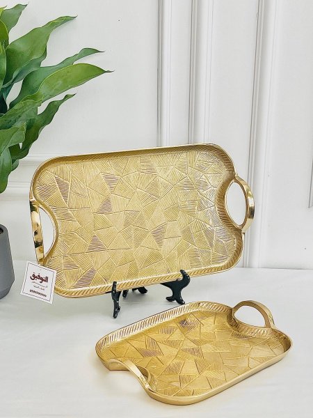 طقم 2 صنية نحاس هندي