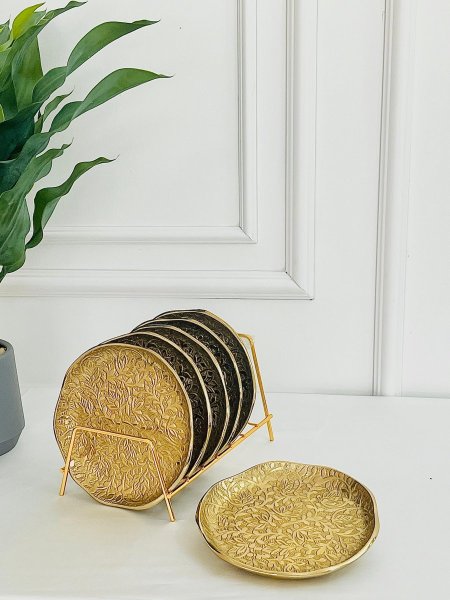 طقم 6 صحون فواكة وحلويات نحاس هندي