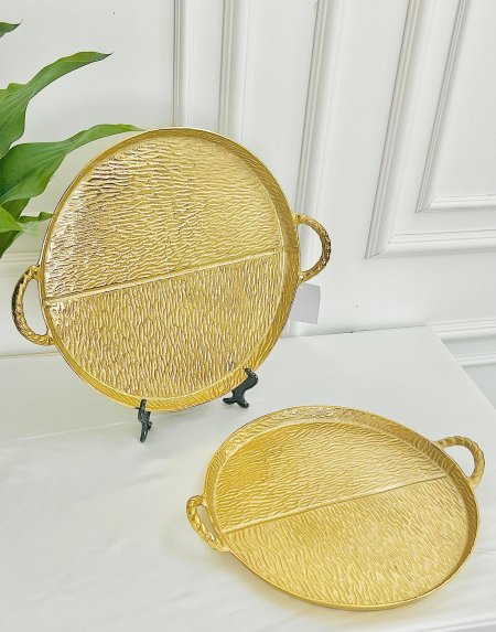 طقم 2 صنية دائري نحاس هندي