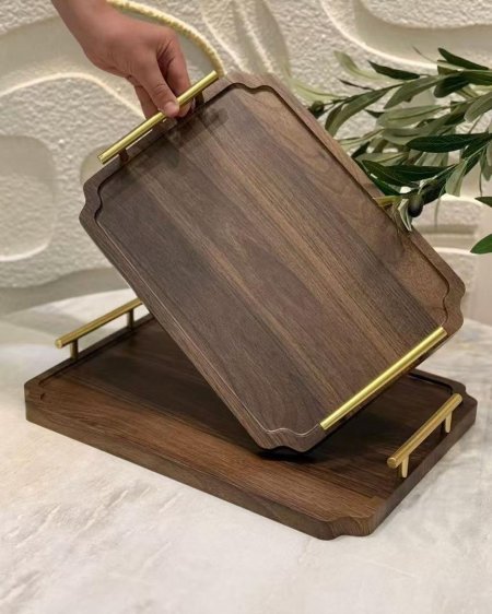 طقم 2 صنية خشب