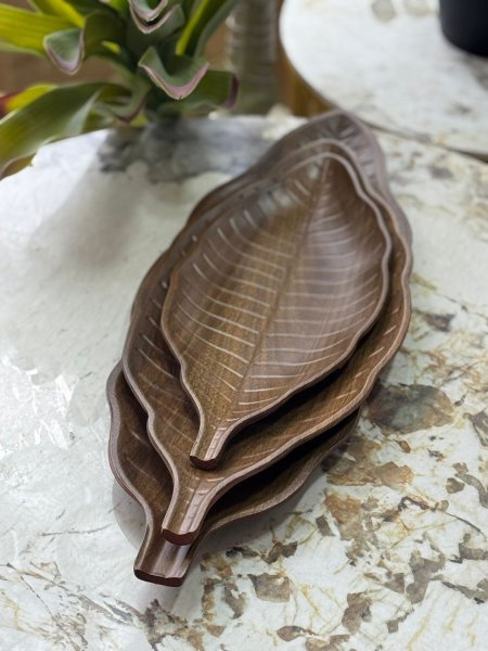 طقم 3 جاط ورقة خشب