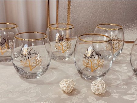 طقم 6 كاسات شراب الشجرة