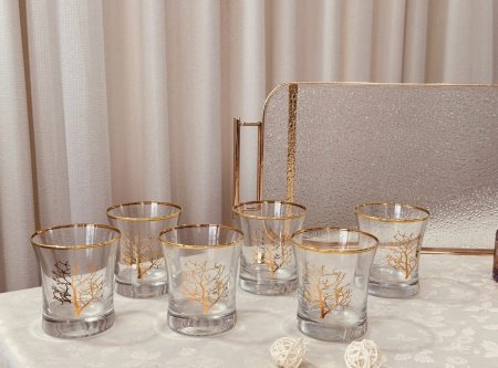 طقم 6 كاسات شراب الشجرة