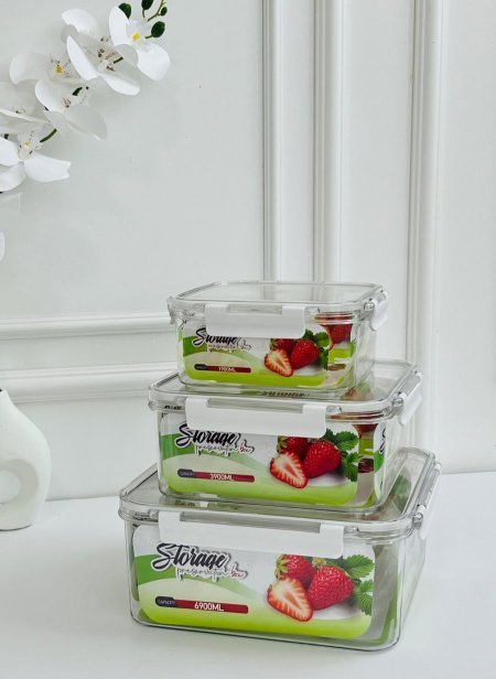 طقم علب طعام 3 قطع حجم كبير