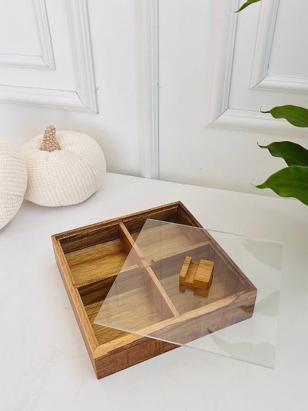 مضيفة خشب 4 قطع