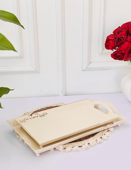 طقم 2 صنية معدن ثقيل