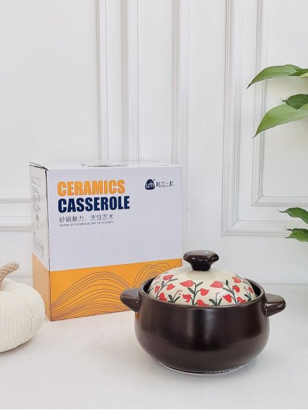 طنجرة فخار للفرن والغاز 3.6 لتر