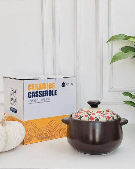 طنجرة فخار استخدام على الغاز والفرن 5.8 لتر