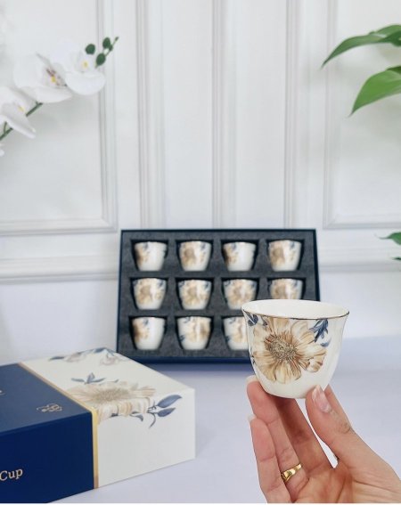 طقم 12 الفنجان ساده مورد