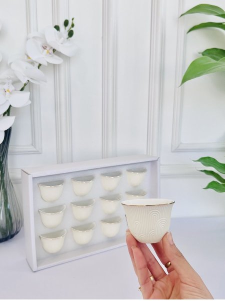 طقم 12 الفنجان ساده