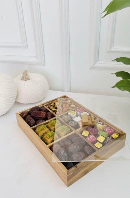 مضيفة خشب 6 قطع