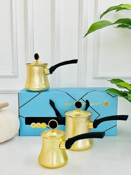 طقم 3 غلايات ذهبي ثقيل