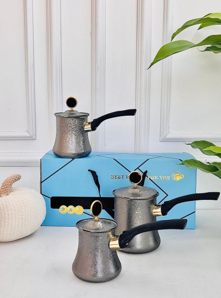 طقم غلايات 3 قطع اسود ثقيل