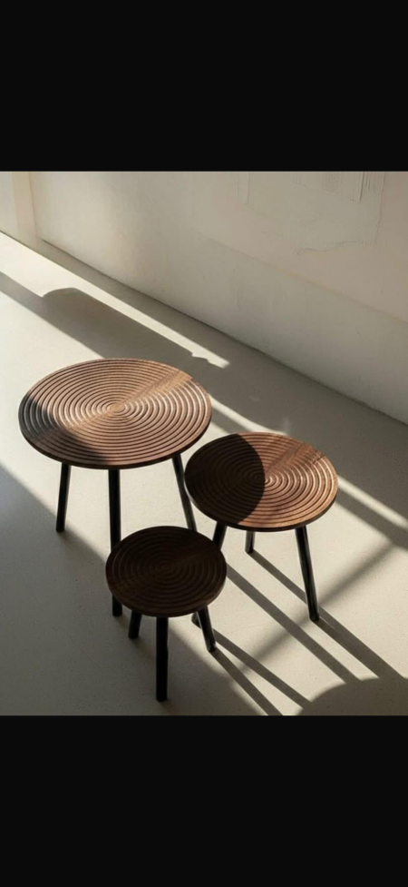 طقم سكملات خشب 3 قطع