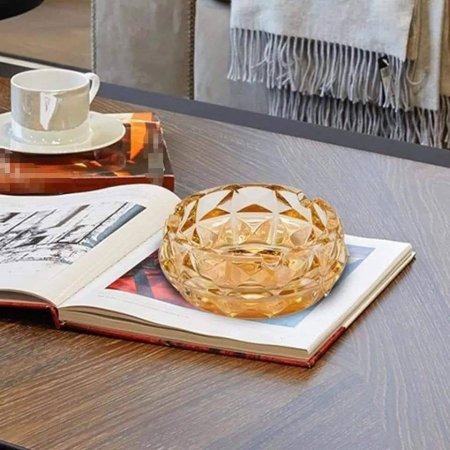 مكتة دخان زجاج عسلي