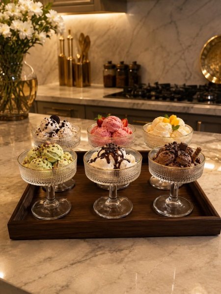 طقم 6 كاسات بوظة