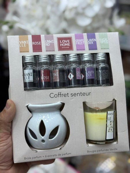 طقم مبخرة + 6 علب عطور