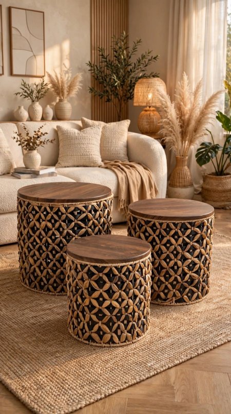 طقم سكملات خشب 3 قطع