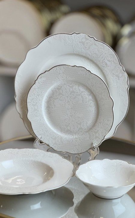 طقم صحون 24 قطعه دانتيل