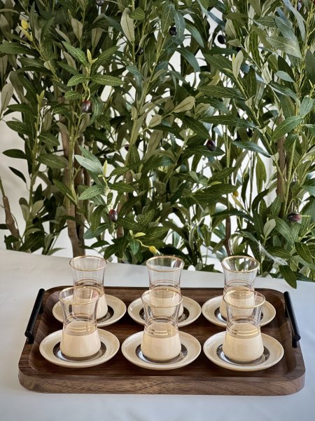 طقم 6 كاسات شاي او قرفة ميرانو