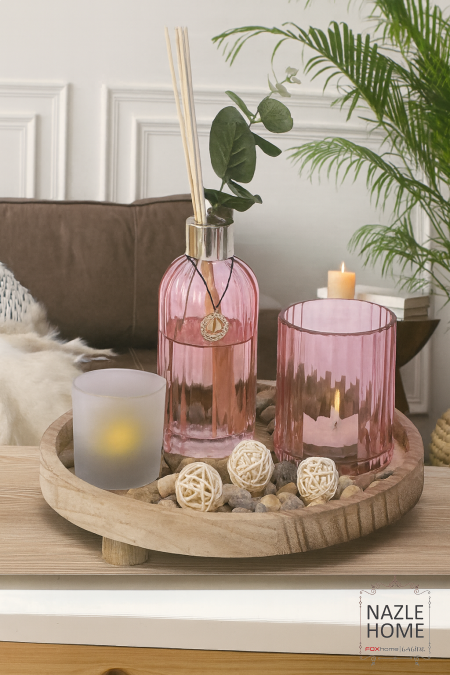 طقم شموع معطرة وعطر عيدان