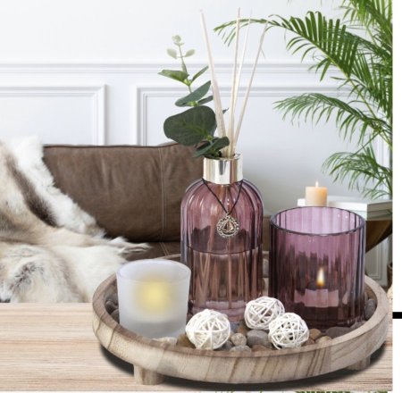 طقم شموع معطرة وعطر عيدان