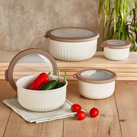 طقم 4 علب براد سلكون