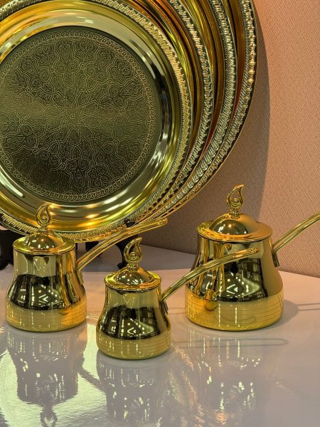 طقم 3 غلايات ذهبي ثقيل