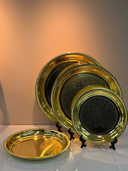 سدر ذهبي نقشة حفر حجم 30 سم